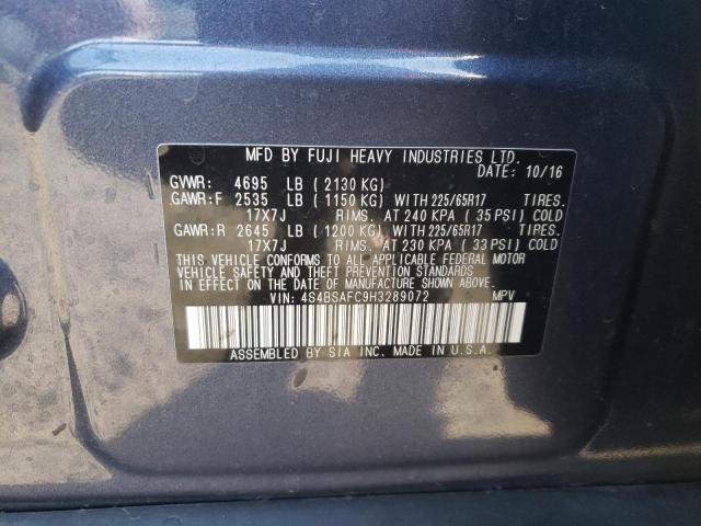 Photo 12 VIN: 4S4BSAFC9H3289072 - SUBARU OUTBACK 2. 