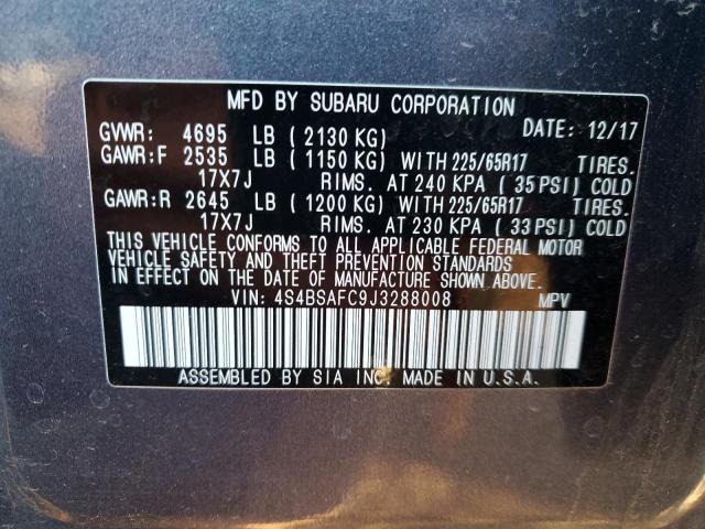 Photo 12 VIN: 4S4BSAFC9J3288008 - SUBARU OUTBACK 