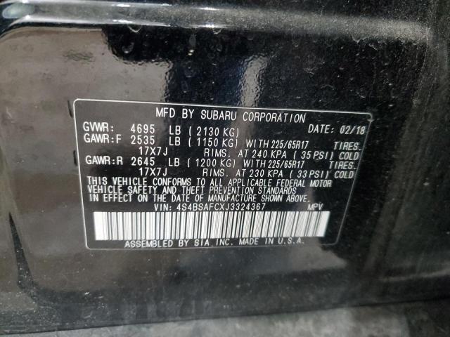 Photo 11 VIN: 4S4BSAFCXJ3324367 - SUBARU OUTBACK 