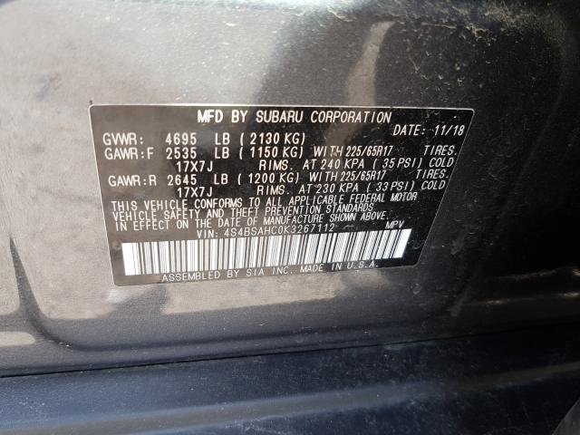 Photo 9 VIN: 4S4BSAHC0K3267112 - SUBARU OUTBACK 