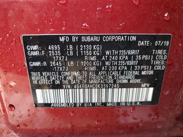 Photo 13 VIN: 4S4BSAHC0K3397245 - SUBARU OUTBACK 