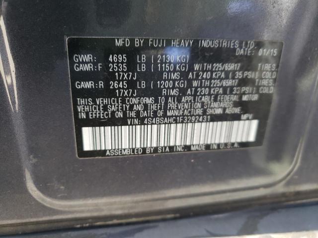 Photo 9 VIN: 4S4BSAHC1F3292431 - SUBARU OUTBACK 2. 