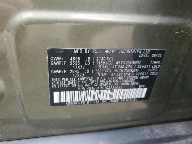 Photo 9 VIN: 4S4BSAHC1G3225622 - SUBARU OUTBACK 