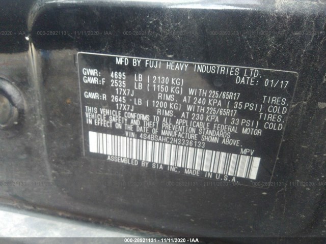 Photo 8 VIN: 4S4BSAHC2H3336133 - SUBARU OUTBACK 