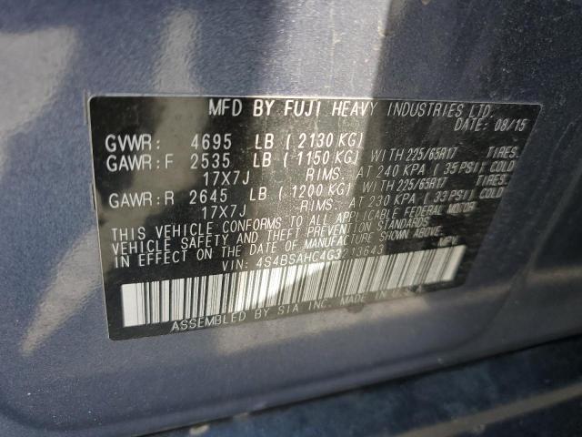 Photo 12 VIN: 4S4BSAHC4G3213643 - SUBARU OUTBACK 