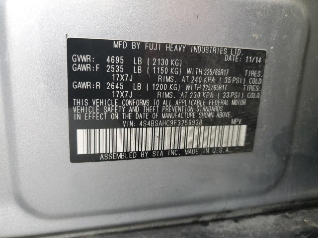 Photo 12 VIN: 4S4BSAHC9F3256938 - SUBARU OUTBACK 