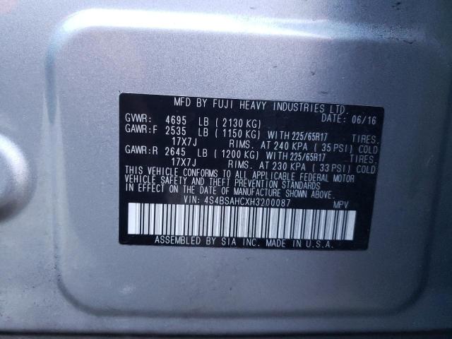 Photo 9 VIN: 4S4BSAHCXH3200087 - SUBARU OUTBACK 2. 