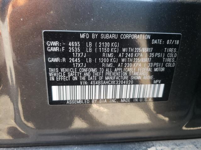 Photo 9 VIN: 4S4BSAHCXK3204020 - SUBARU OUTBACK 2. 