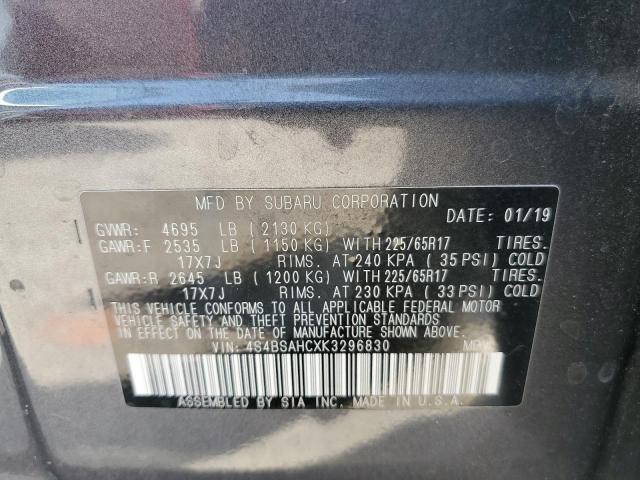 Photo 12 VIN: 4S4BSAHCXK3296830 - SUBARU OUTBACK 