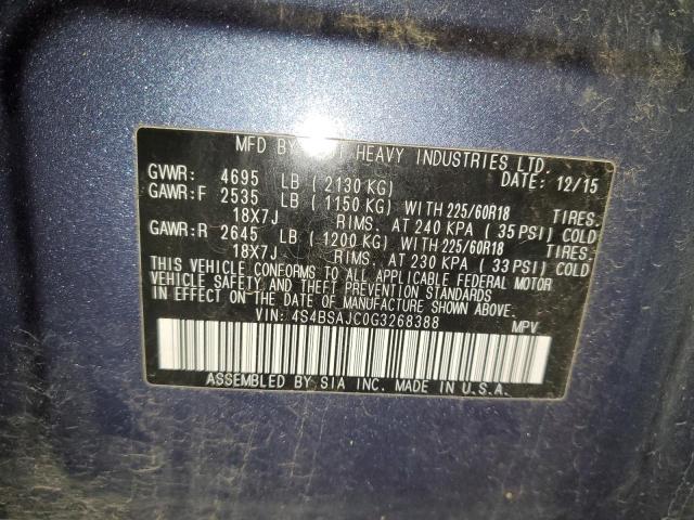 Photo 13 VIN: 4S4BSAJC0G3268388 - SUBARU OUTBACK 2. 