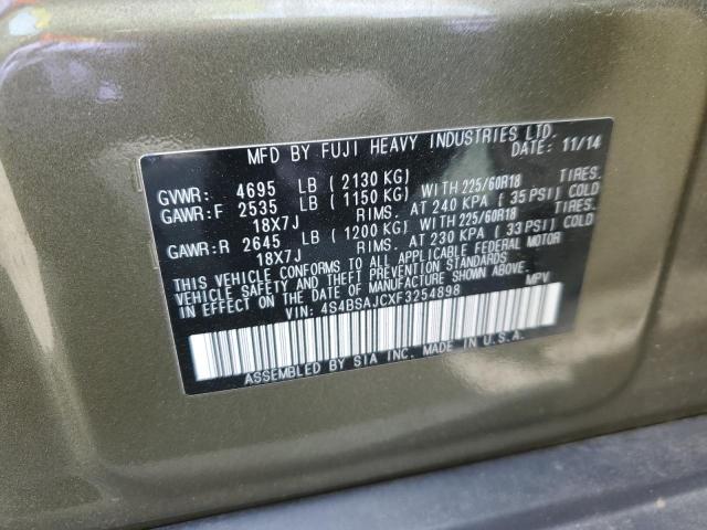 Photo 12 VIN: 4S4BSAJCXF3254898 - SUBARU OUTBACK 