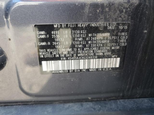 Photo 11 VIN: 4S4BSAJCXG3240338 - SUBARU OUTBACK 