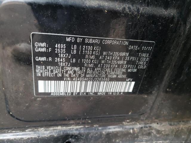 Photo 12 VIN: 4S4BSAKC0J3265660 - SUBARU OUTBACK 2. 