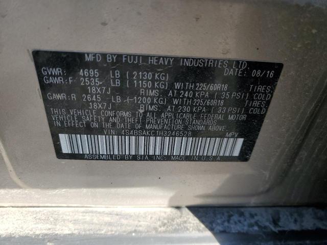 Photo 12 VIN: 4S4BSAKC1H3246528 - SUBARU OUTBACK 2. 