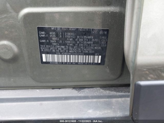 Photo 8 VIN: 4S4BSAKC5H3221843 - SUBARU OUTBACK 