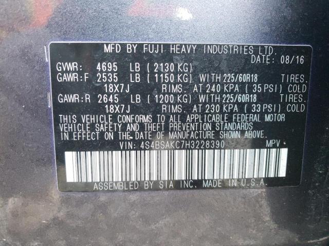 Photo 9 VIN: 4S4BSAKC7H3228390 - SUBARU OUTBACK 2. 