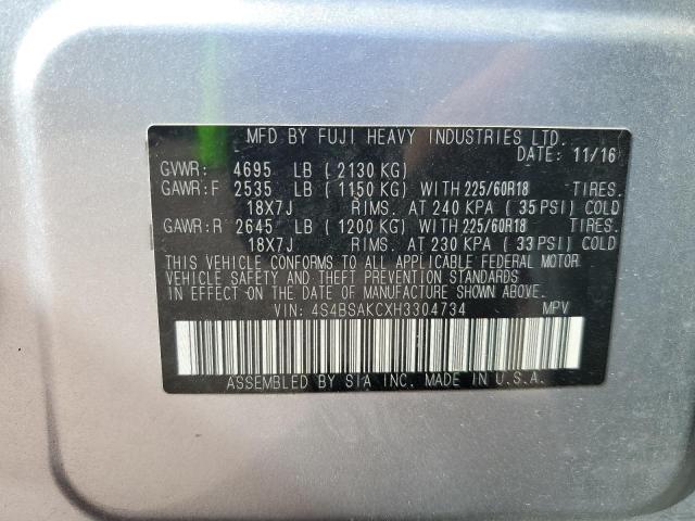 Photo 12 VIN: 4S4BSAKCXH3304734 - SUBARU OUTBACK 2. 