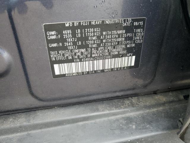 Photo 11 VIN: 4S4BSALC5G3225887 - SUBARU OUTBACK 2. 