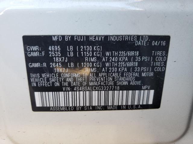 Photo 12 VIN: 4S4BSALCXG3327718 - SUBARU OUTBACK 