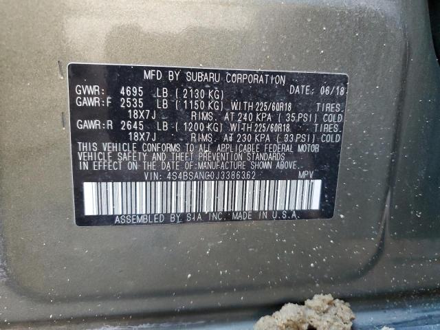 Photo 13 VIN: 4S4BSANC0J3386362 - SUBARU OUTBACK 