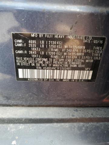 Photo 11 VIN: 4S4BSANC1F3303481 - SUBARU OUTBACK 2. 