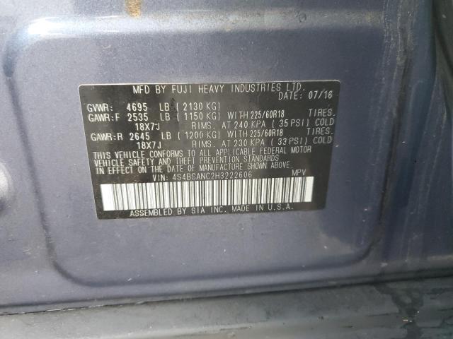 Photo 13 VIN: 4S4BSANC2H3222606 - SUBARU OUTBACK 