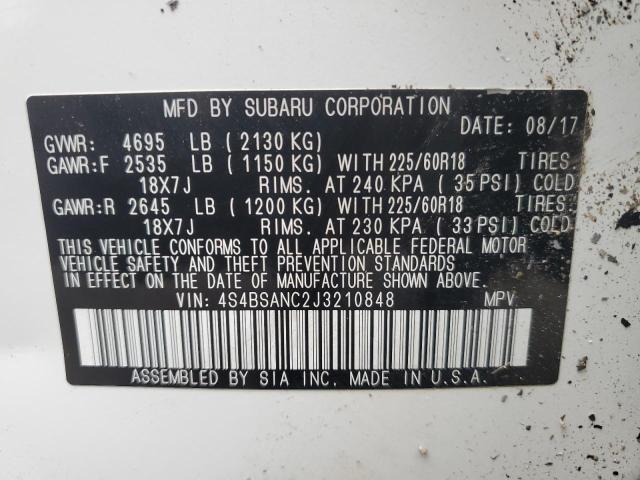 Photo 12 VIN: 4S4BSANC2J3210848 - SUBARU OUTBACK 