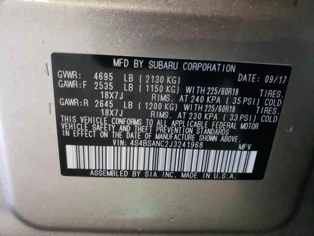 Photo 9 VIN: 4S4BSANC2J3241968 - SUBARU OUTBACK 2. 