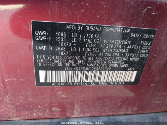 Photo 8 VIN: 4S4BSANC2K3222922 - HYUNDAI ELANTRA 