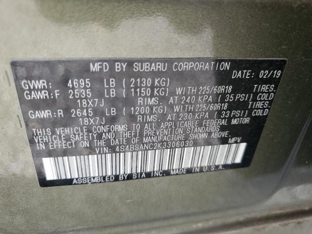 Photo 13 VIN: 4S4BSANC2K3306030 - SUBARU OUTBACK 2. 