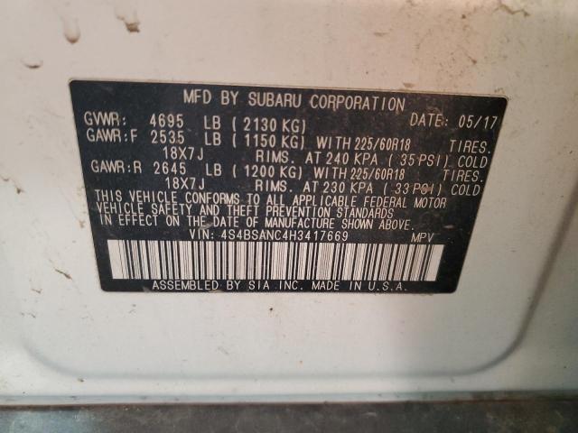 Photo 12 VIN: 4S4BSANC4H3417669 - SUBARU OUTBACK 2. 