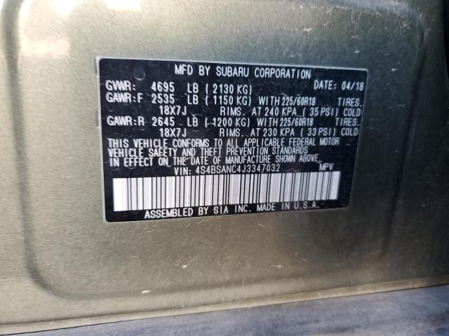 Photo 12 VIN: 4S4BSANC4J3347032 - SUBARU OUTBACK 2. 