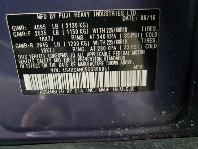 Photo 13 VIN: 4S4BSANC5G3360851 - SUBARU OUTBACK 