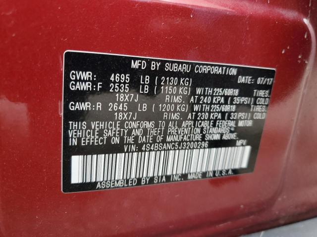 Photo 12 VIN: 4S4BSANC5J3200296 - SUBARU OUTBACK 