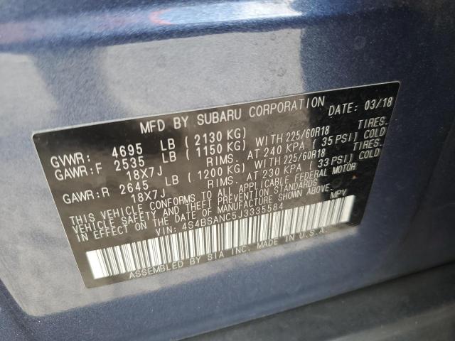 Photo 12 VIN: 4S4BSANC5J3335584 - SUBARU OUTBACK 2. 