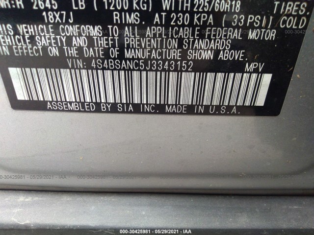 Photo 8 VIN: 4S4BSANC5J3343152 - SUBARU OUTBACK 