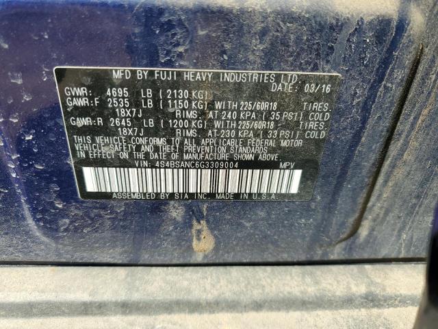 Photo 11 VIN: 4S4BSANC6G3309004 - SUBARU OUTBACK 2. 