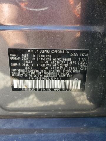 Photo 12 VIN: 4S4BSANC6J3354211 - SUBARU OUTBACK 