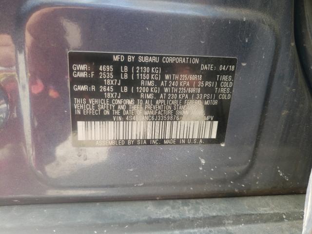 Photo 9 VIN: 4S4BSANC6J3359876 - SUBARU OUTBACK 2. 