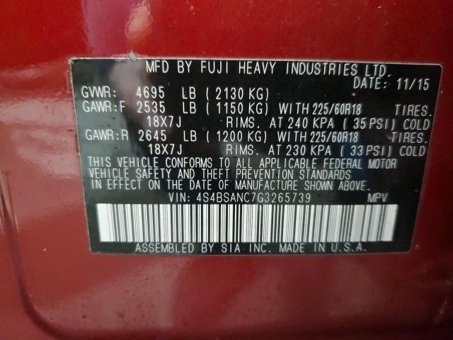 Photo 13 VIN: 4S4BSANC7G3265739 - SUBARU OUTBACK 