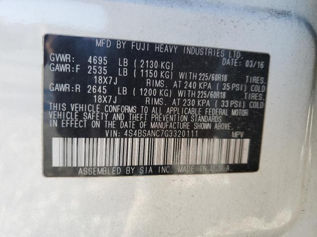 Photo 12 VIN: 4S4BSANC7G3320111 - SUBARU OUTBACK 2. 