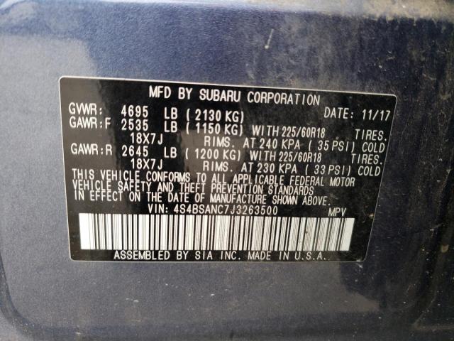 Photo 11 VIN: 4S4BSANC7J3263500 - SUBARU OUTBACK 2. 