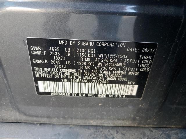 Photo 12 VIN: 4S4BSANC8J3222499 - SUBARU OUTBACK 2. 