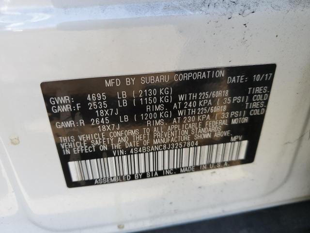 Photo 12 VIN: 4S4BSANC8J3257804 - SUBARU OUTBACK 