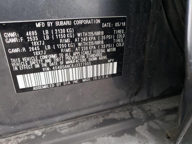 Photo 11 VIN: 4S4BSANC8J3377005 - SUBARU OUTBACK 