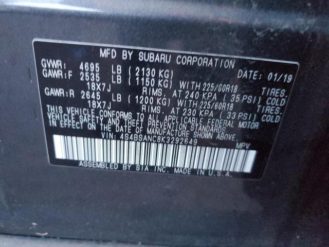 Photo 11 VIN: 4S4BSANC8K3292649 - SUBARU OUTBACK 