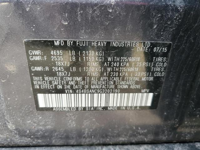 Photo 12 VIN: 4S4BSANC9G3202190 - SUBARU OUTBACK 2. 