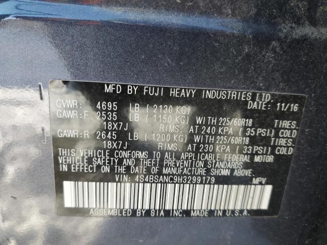 Photo 12 VIN: 4S4BSANC9H3299179 - SUBARU OUTBACK 2. 