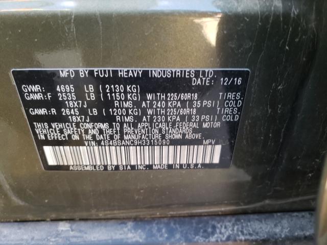 Photo 9 VIN: 4S4BSANC9H3315090 - SUBARU OUTBACK 2. 