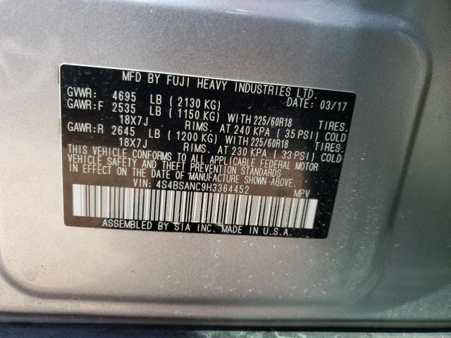 Photo 9 VIN: 4S4BSANC9H3364452 - SUBARU OUTBACK 2. 